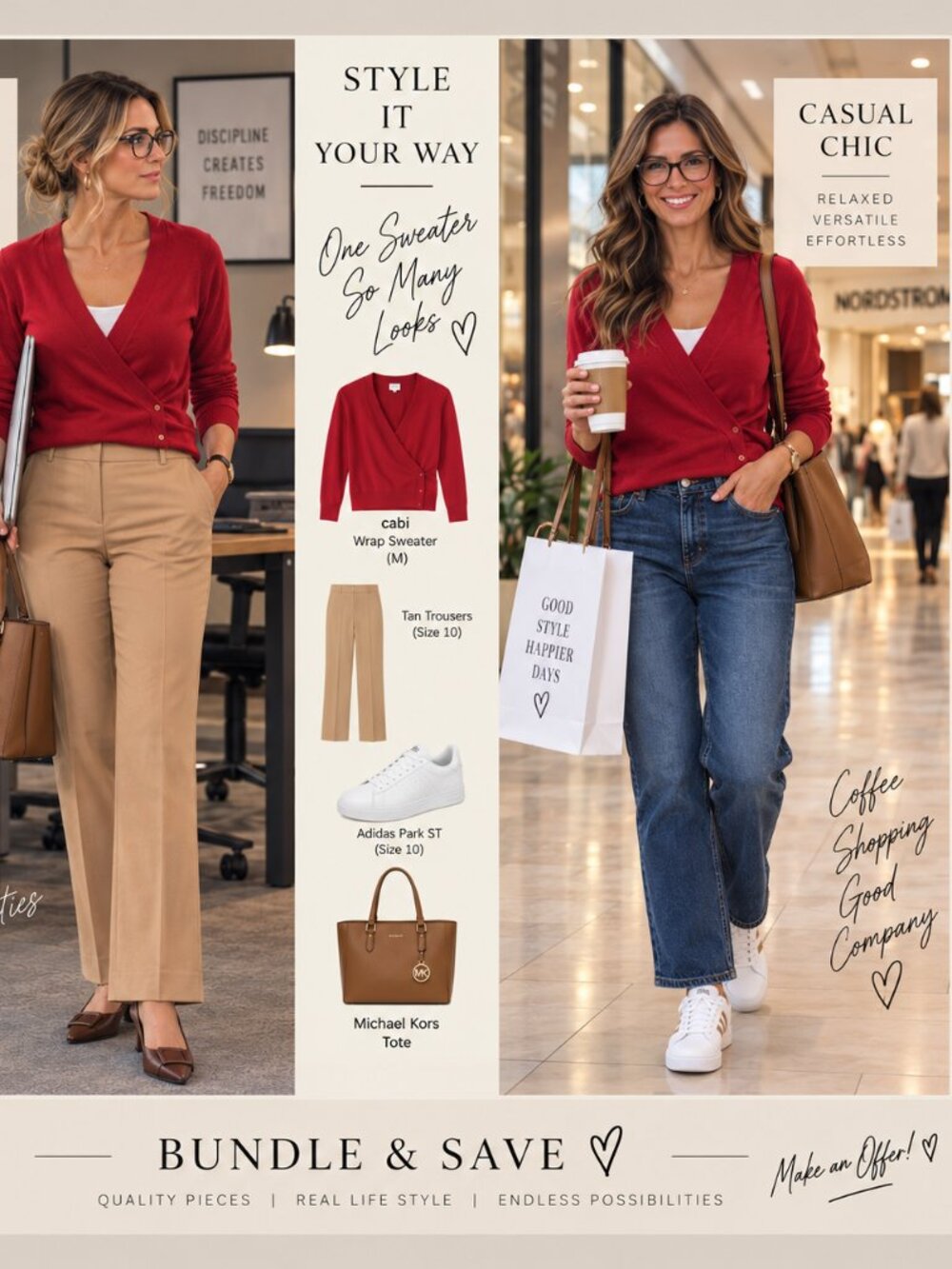 CAbi Ballet Sweater in Rhubarb Red
